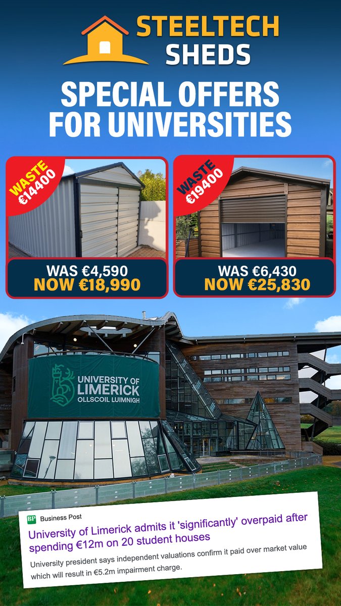 Unbeatable offers, strictly available to Colleges and Universities across Ireland for the Month of April.

businesspost.ie/news/ul-admits…