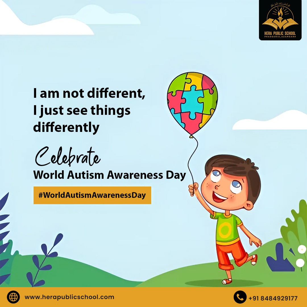 Join us in celebrating World Autism Awareness Day as we embrace and value every student's unique strengths. 

#WorldAutismAwarenessDay #InclusiveEducation #AcceptanceMatters #Neurodiversity #SupportForAll #EducationForAll #Inclusion #herapublicschool #azamgarh