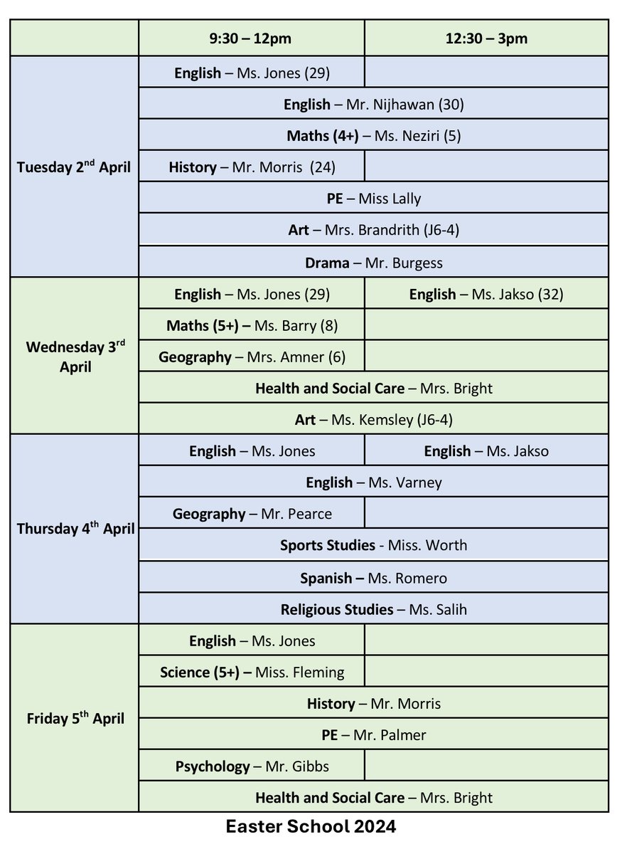 📣📣CALLING ALL YEAR 11 📣📣 A reminder of all the Easter revision sessions being held at school this week. #WeAreColeridge