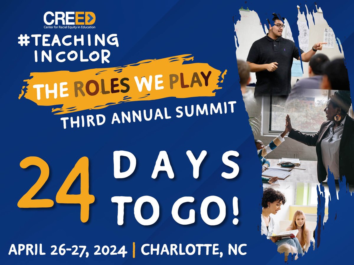 The countdown is on‼️
24 days to go until our third-annual #TeachinginColor Summit! Register today to secure your spot ⤵️ 
eventbrite.com/e/2024-teachin…