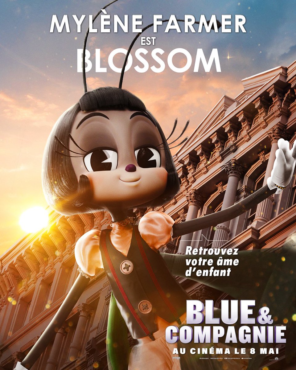 Mylène Farmer incarne la délicate Blossom 🦋 dans Blue & Compagnie le 8 mai au cinéma.