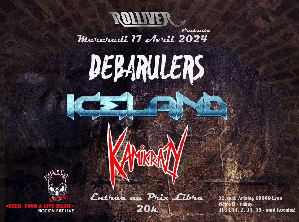 ROLLIVER5's tweet image. Le résumé du mois d'Avril : 

- Le 12 : Medieval Rock n'Eat #3

- Le 17 : KamiKrazy, Iceland et Debarulers au ROCK N EAT

- Le 19 : Coaster Blast, Darwells et Firebreath au Toï Toï, organisé par Mediatone

#concerts #festivals #lyon #medieval #metal #rock