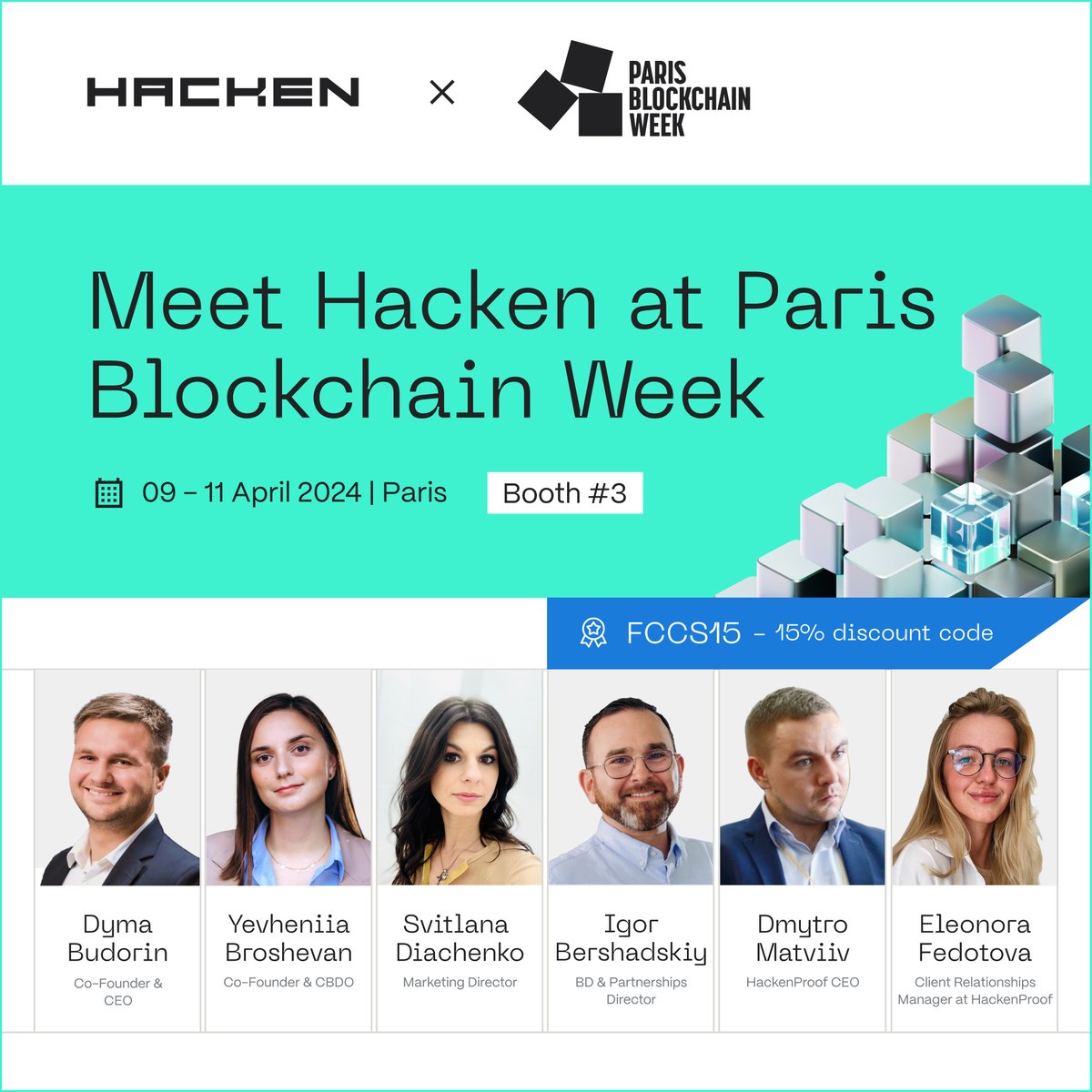 🇫🇷 Bonjour Paris! We're excited to be part of @ParisBlockWeek, the premier event for blockchain and Web3 professionals 🎙️ Spotlight Session: Catch our own @buda_kyiv in a groundbreaking panel discussion on 'Tokenization: Redefining Ownership and Transactions' alongside industry…