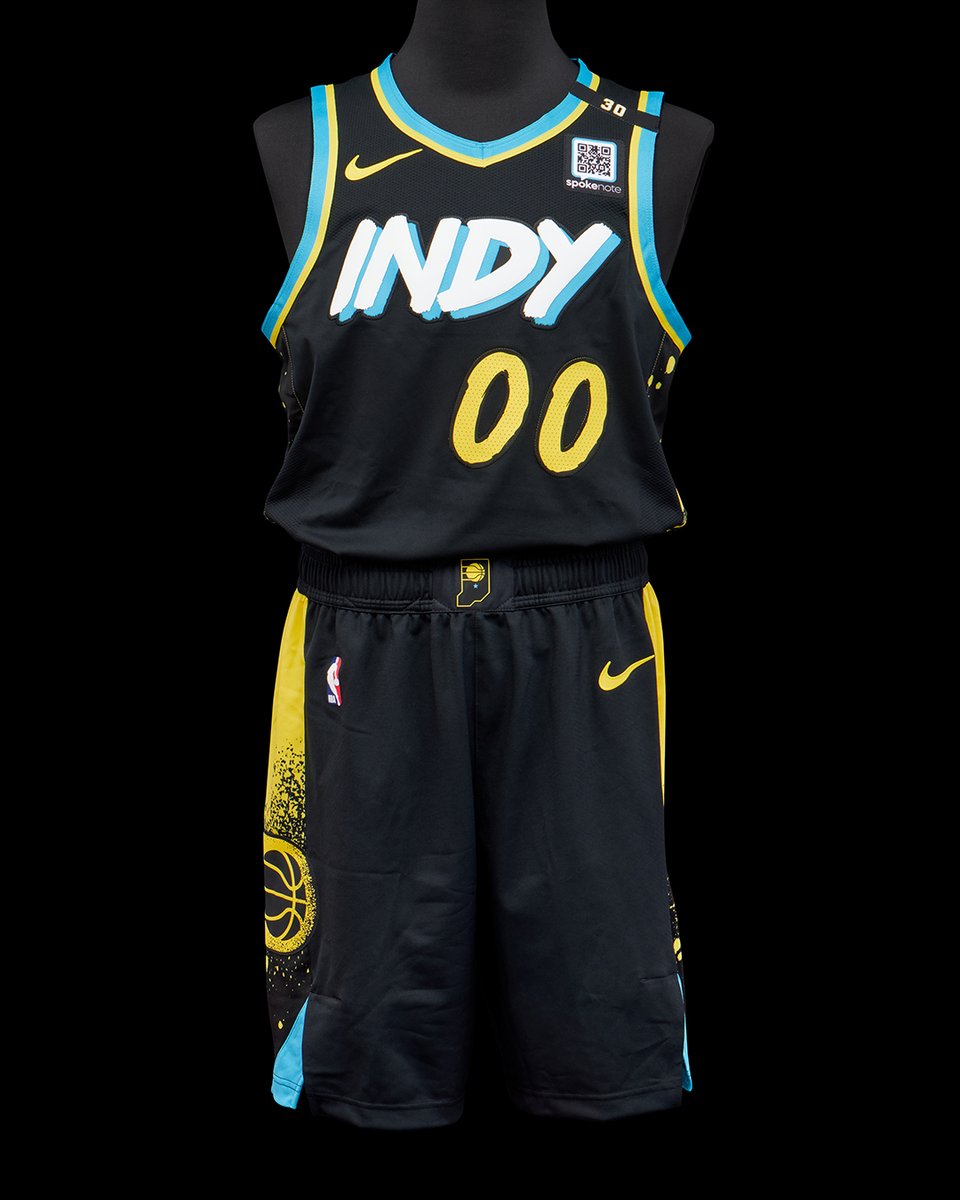 These ‘City Edition’ complete uniforms were worn by Tyrese Haliburton, Myles Turner, and Bennedict Mathurin in the Kia Skills Challenge. The three were part of Team Pacers and went on to win the Skills Challenge over Team All-Stars. Register today to bid in the NBA Live Auction