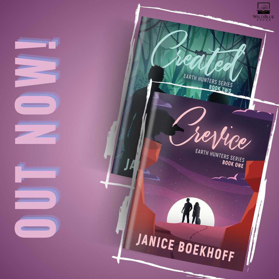 OUT NOW! A Brand new look but the same incredible story! You won't be able to put this Romantic Suspense down! Get your copy here: wbp.bz/crevice and wbp.bz/created #EarthHunterSeries #Crevice #Created #Romance #Suspense #JaniceBoekhoff #WildBluePress #IAN1