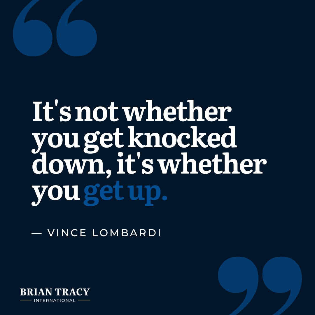 BrianTracy's tweet image. Life inevitably throws challenges our way. It's not about avoiding failure but about how we respond to it. Getting knocked down is part of the journey, but what defines us is our ability to rise again. 

#Resilience is the key—turning setbacks into opportunities for growth.