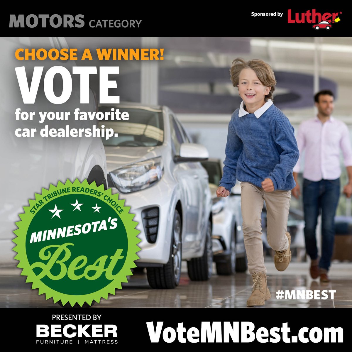Have you found your dream car at a particular dealership? 🚗 Vote now for the best car dealership in Minnesota and drive them to the top! Vote once a day until April 17: Votemnbest.com #MNbest