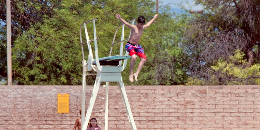 We're jumping into the spring pool season with new spring hours. The spring schedule starts April 8 and runs through May 31 when summer starts. Go to tucsonparks.info/aquaticsprogra… for the pool schedule.