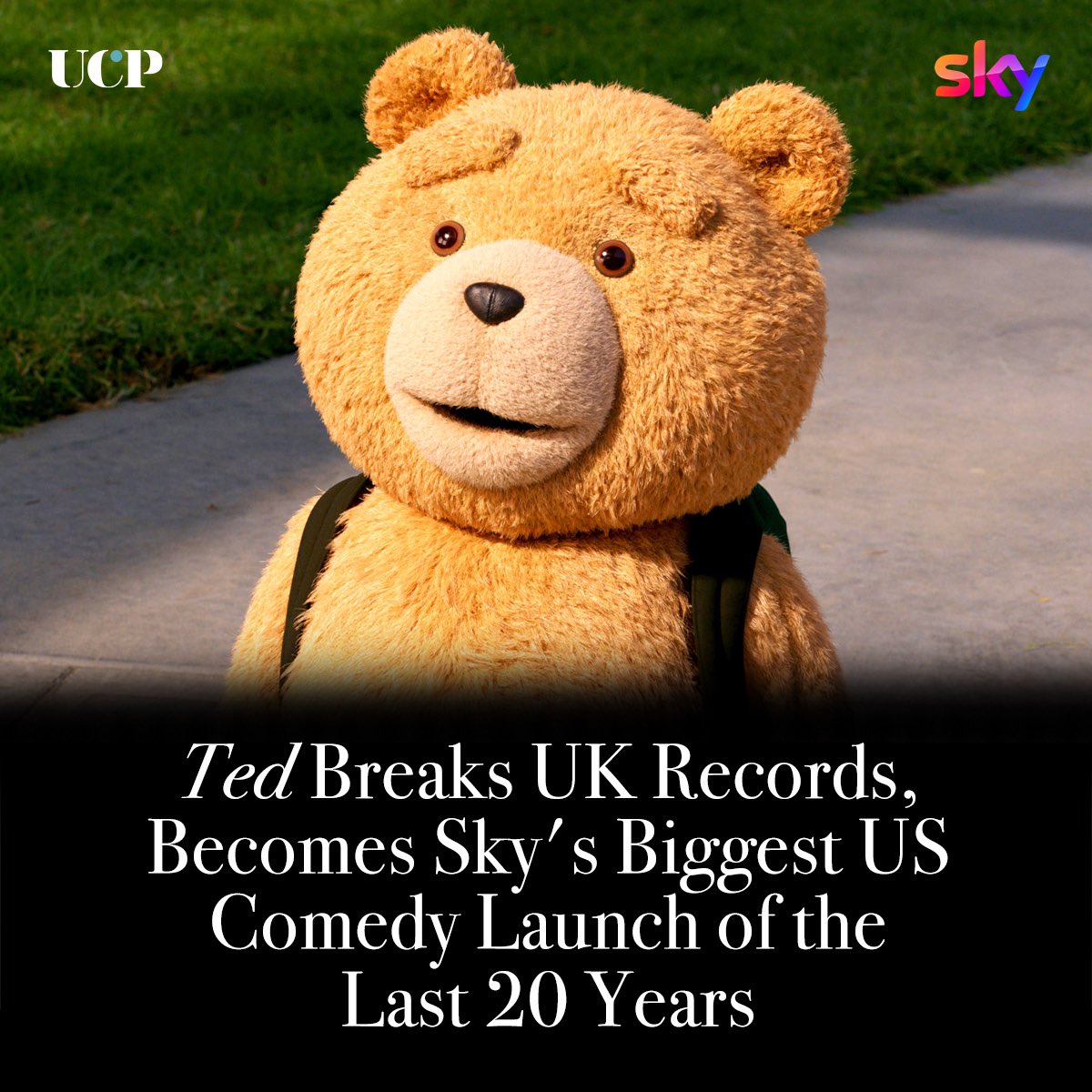 #TedSeries is an international hit! Not only does our thunder buddy have the No. 1 Original Comedy Series Streaming in the U.S. via @peacock according to Nielsen – but he also broke UK viewership records via @skytv!