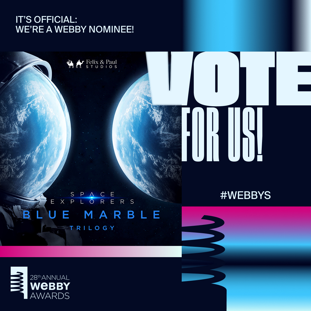 🏆We're nominated at the @TheWebbyAwards! Congrats to our partners @MetaQuestVR & @timestudiosfilm. -𝐀𝐈, 𝐌𝐞𝐭𝐚𝐯𝐞𝐫𝐬𝐞 & 𝐕𝐢𝐫𝐭𝐮𝐚𝐥: 𝐒𝐜𝐢𝐞𝐧𝐜𝐞 & 𝐄𝐝𝐮𝐜𝐚𝐭𝐢𝐨𝐧 + 𝐁𝐞𝐬𝐭 𝐕𝐑 𝐇𝐞𝐚𝐝𝐬𝐞𝐭 𝐄𝐱𝐩𝐞𝐫𝐢𝐞𝐧𝐜𝐞 VOTE HERE: vote.webbyawards.com