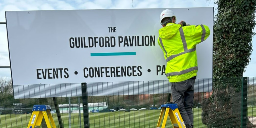 The team at Xpress were pleased to install a variety of #banners and #signage at Guildford Pavilion last week. This fantastic venue sits inside Guildford Cricket Club where the game has been played since the 1870's #cricket