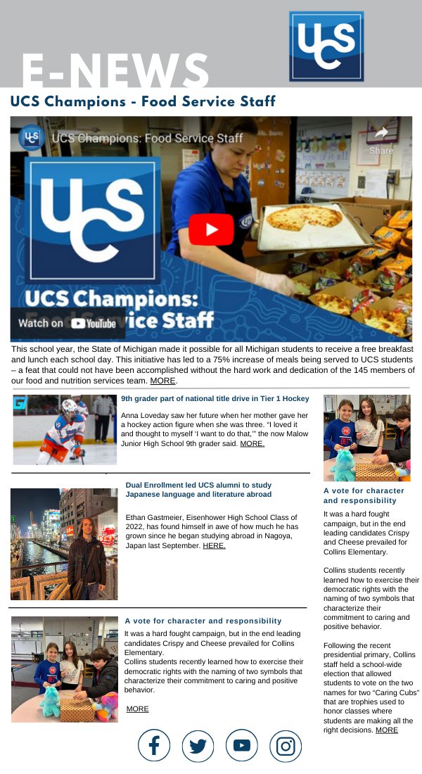 Happy Tuesday UCS! Please follow this link to our latest UCS update: bit.ly/3W3QmwD