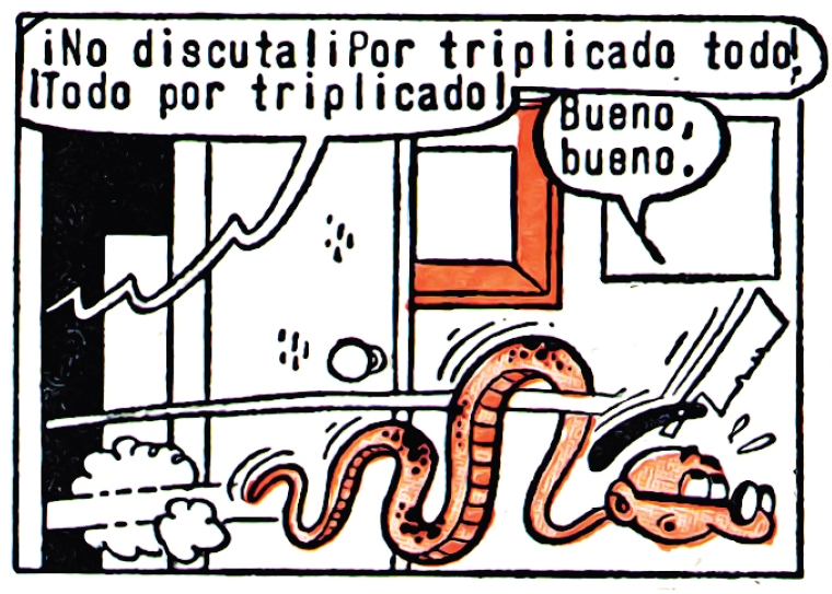 #Mortadelo de serpiente, culebra, ofidio, reptil, bicha, sierpe, sierpa. #TioVivo 237 20 de septiembre de 1965