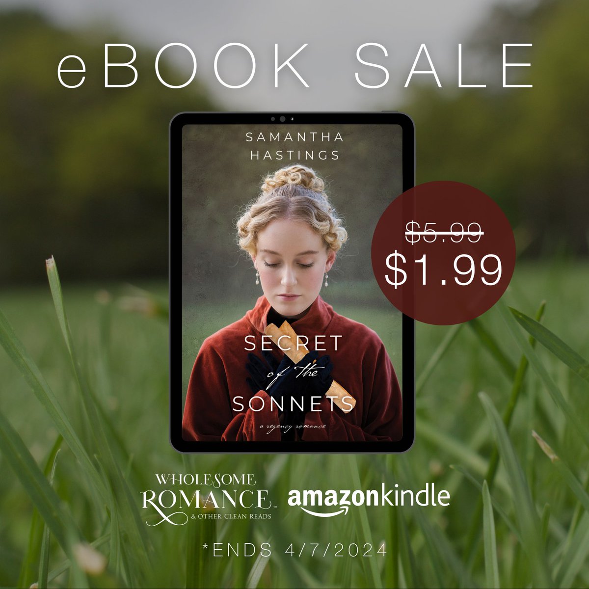 SAVE $4! Secret of the Sonnets for just $1.99! Miranda Hatch is determined to uncover the lost manuscripts of Shakespeare. Alongside the handsome Lord Robert Hamilton, Miranda enters a dangerous competition with far more than priceless documents at stake. a.co/d/fHeTW3r