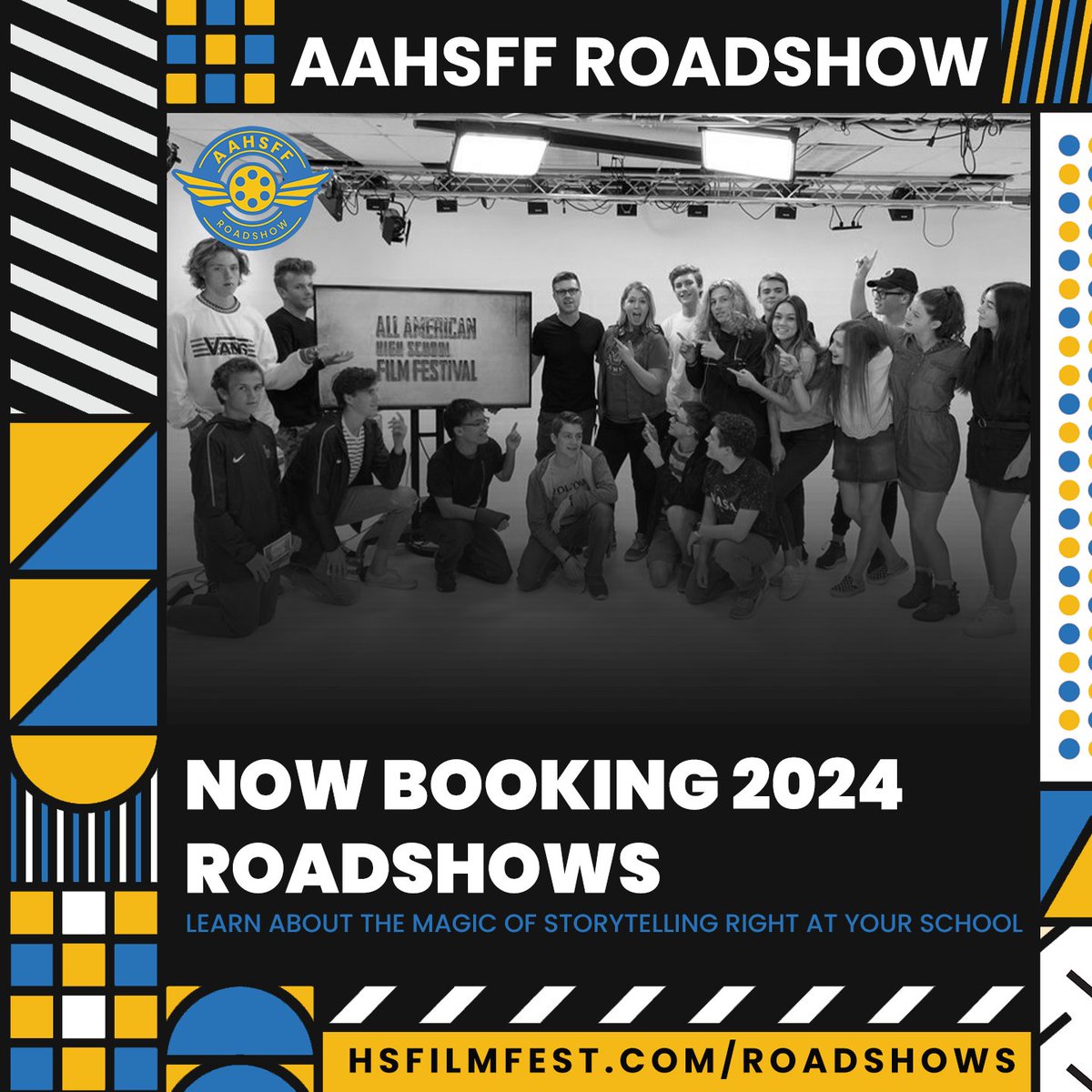 The AAHSFF Roadshow brings the magic of storytelling right to your school! By catering each presentation to your schools needs, we ensure that you get the most out of your program 🎥 ⭐️⁠ ⁠ Book your roadshow today: hsfilmfest.com/roadshows