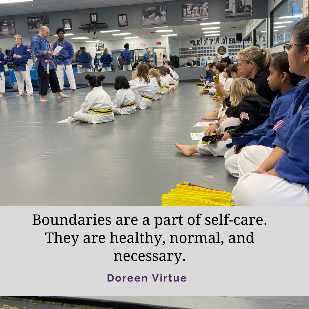 Setting boundaries can be tough. But in martial arts, we learn that boundaries—like rules of engagement—are vital for safety and respect 🛡️. Everyone has boundaries and, like rules, they should always be respected.#HealthyBoundaries #SelfCareJourney #martialarts #alpharettakarate