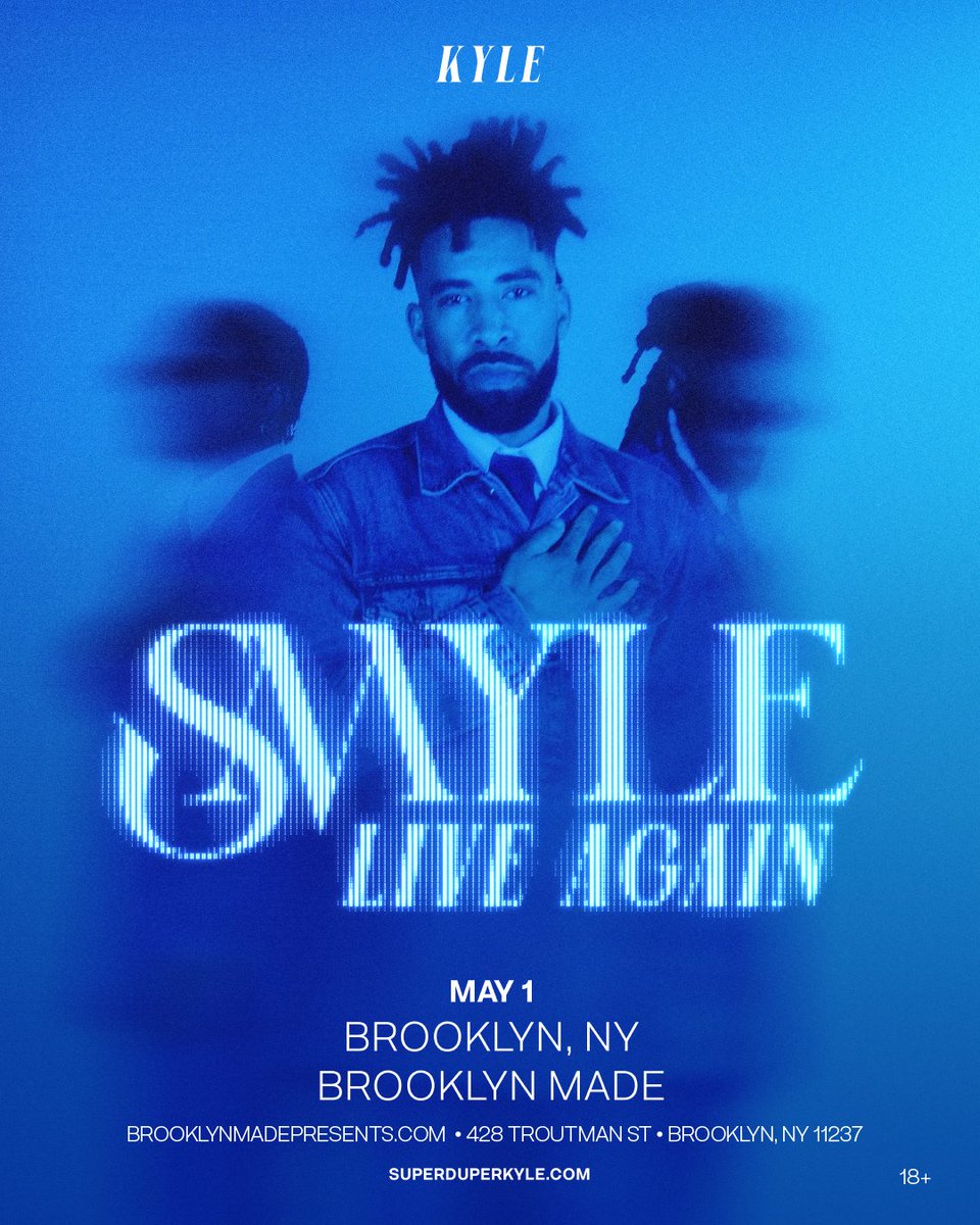 Multi-platinum rapper, @SuperDuperKyle, brings his SMYLE LIVE AGAIN tour to Brooklyn Made on May 1. Tickets: bit.ly/43eN1zH