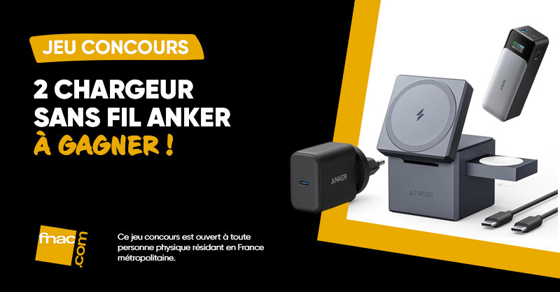 JEU CONCOURS | Restez connecté, et tentez de remporter ces chargeurs sans fil by Anker ! Pour participer 👉 RT & mentionné un ami qui est toujours en manque de batterie + Follow @Fnac Bonne chance à tous ! ☘ TAS le 09/04. 2 gagnants