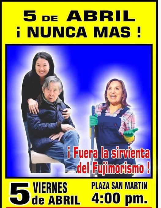 MARCHA DEL 5 DE ABRIL Texto de Isaac Bigio: Este viernes 5 de abril se van a dar varias movilizaciones en todo el país. La de Lima puede ser potencialmente grande y significativa. A las 3 pm de ese día en la plaza San Martín se convulsionarán 3 protestas simultáneas: (1 de 10)