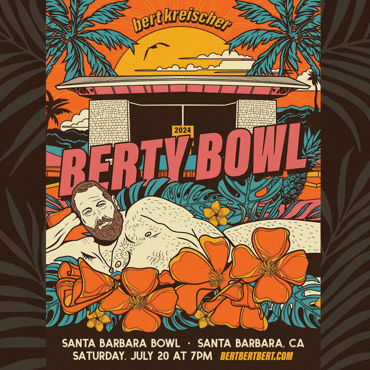 📣 @BertKreischer brings 'Berty Bowl' to @SBBowl on 7/20! 🎟️ Tickets on sale: 4/5 at 10 AM 🎟️ Purchase your tickets at the Bowl Box Office or online: sbbowl.com 🎶For all Bowl news & info: sbbowl.com #SantaBarbaraBowl #SBBowl #SBBowlSeason2024