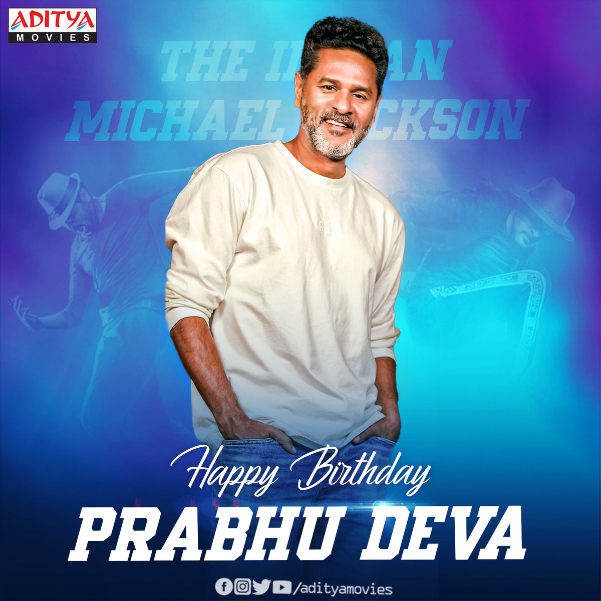 Wishing the King of dance and Indian Michael Jackson Prabhu deva garu a Very Happy Birthday! May you have a Successful year ahead. #HappyBirthdayPrabhudeva #HBDPrabhudeva #Adityamovies