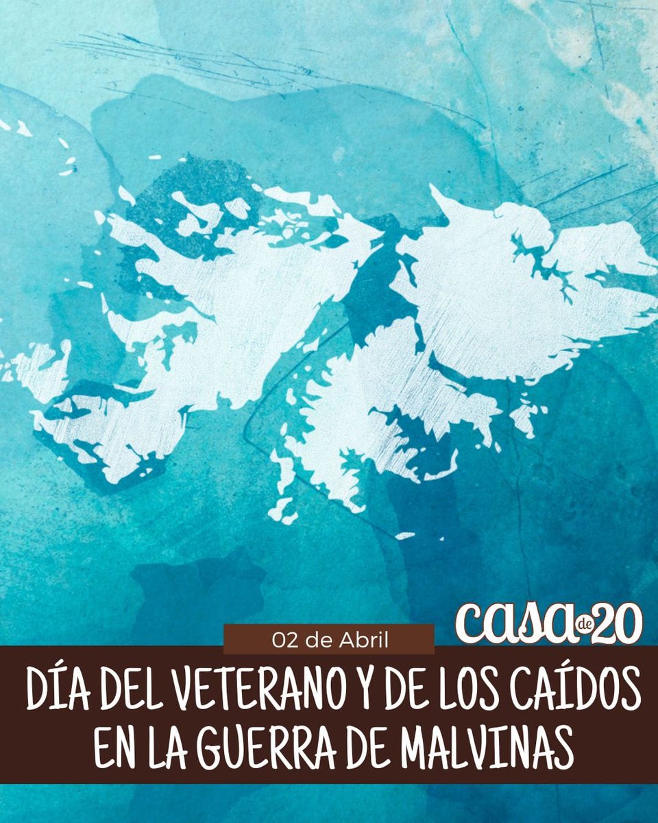 CasadeVeinte's tweet photo. Este 2 de Abril, desde Casa de 20, nos sumamos al  sentimiento que se renueva año tras año por aquellos que no regresaron, por quienes aún llevan las marcas de la guerra y por las nuevas generaciones que mantienen viva la llama de la memoria de todos ellos. https://t.co/I38VkJNO8s