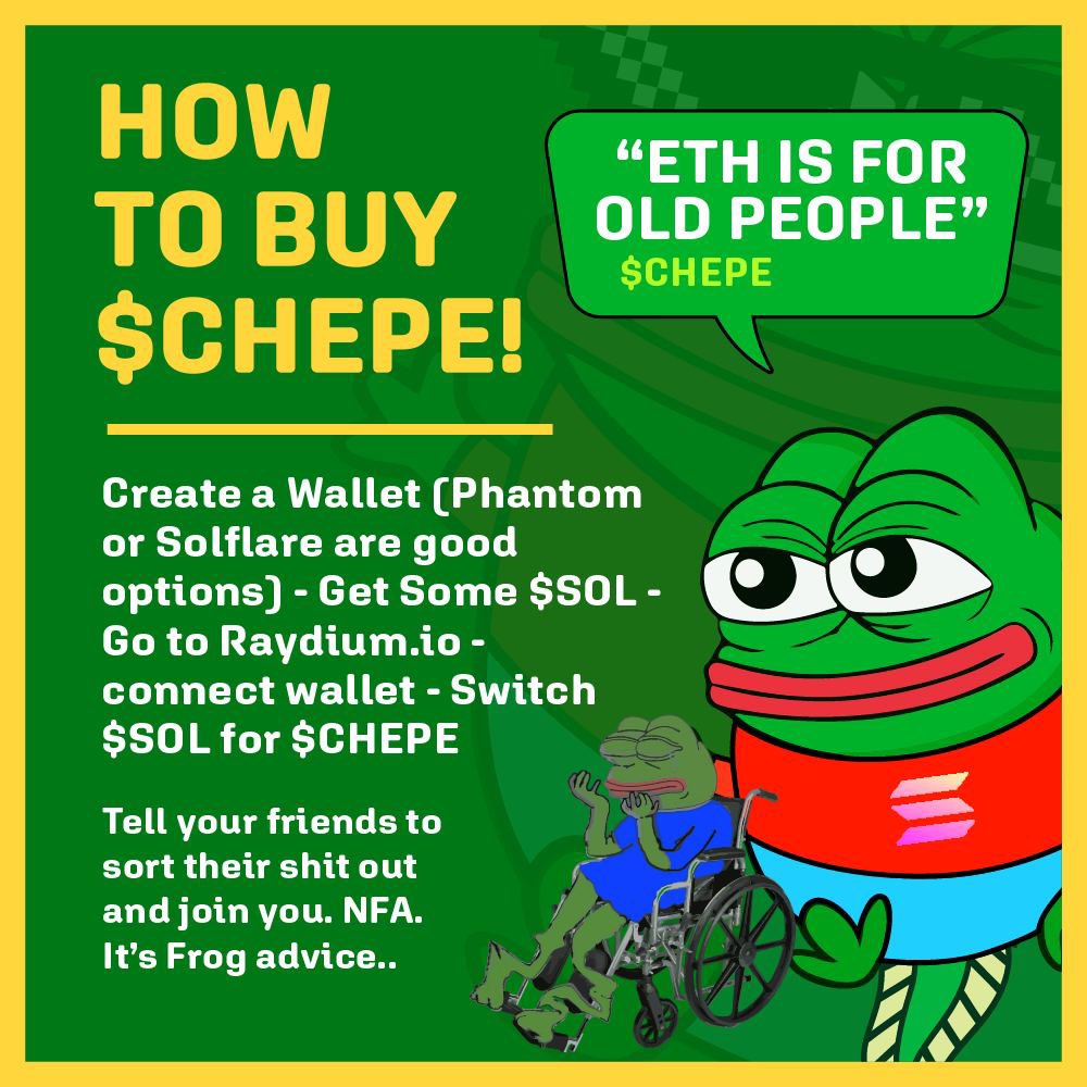ChepeChadpole's tweet photo. 🚨 $CHEPE the Chadpole is 1 day old! Despite his youth he’s already achieved things on #SOL his father would be proud of!

5k MC launch - 470k MC ATH. 
$800k volume. 884 holders &amp; growing. LP 🔥 Contract renounced. Fully audited. Chart primed for retrace! https://t.co/7pDLkeEMkz https://t.co/hI4uju4VlW