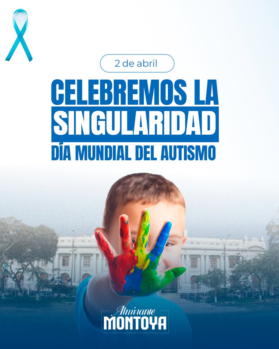 ¡Hoy celebramos la singularidad y el talento en el #DíaMundialDelAutismo! Cada niño con autismo es una luz brillante en nuestro mundo. ¡Demostremos nuestro apoyo y comprensión! 💙✨ 

#AlmiranteMontoya ✍️