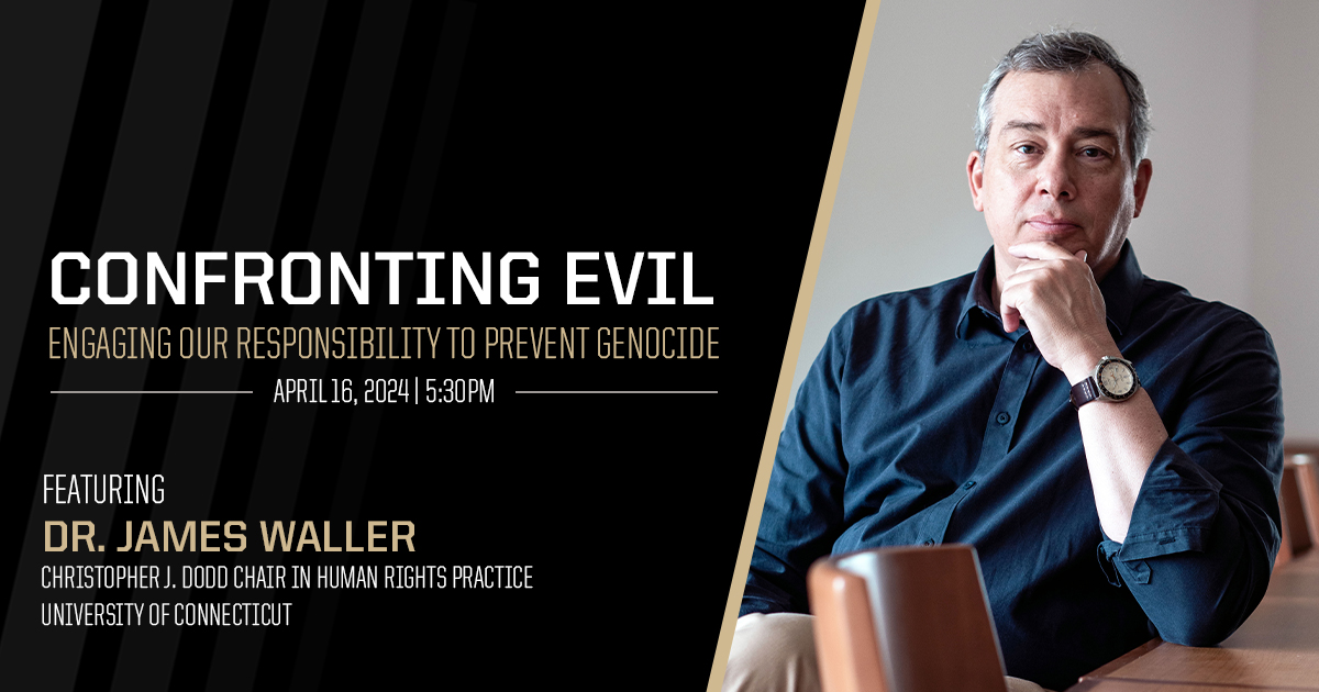 PurdueEDU's tweet photo. 2 WEEKS TILL @AckermanCenter event: Co-hosting author/speaker Dr. James Waller w/the Greater Lafayette Holocaust Remembrance Committee on Apr. 16 @LifeatPurdue.
5:30 PM - Fowler Auditorium, Stewart Center 🔗 https://t.co/eH6yzWwzsR https://t.co/OkfH2w6tpI