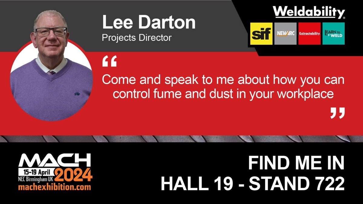 learn_to_weld's tweet image. Are you ready to dive into the world of manufacturing innovation? Meet the Weldability team at MACH conference, Hall 19 - Stand 722, and discover cutting-edge solutions. Register for FREE: buff.ly/3TIQ0fr #manufacturing #engineering #mfg