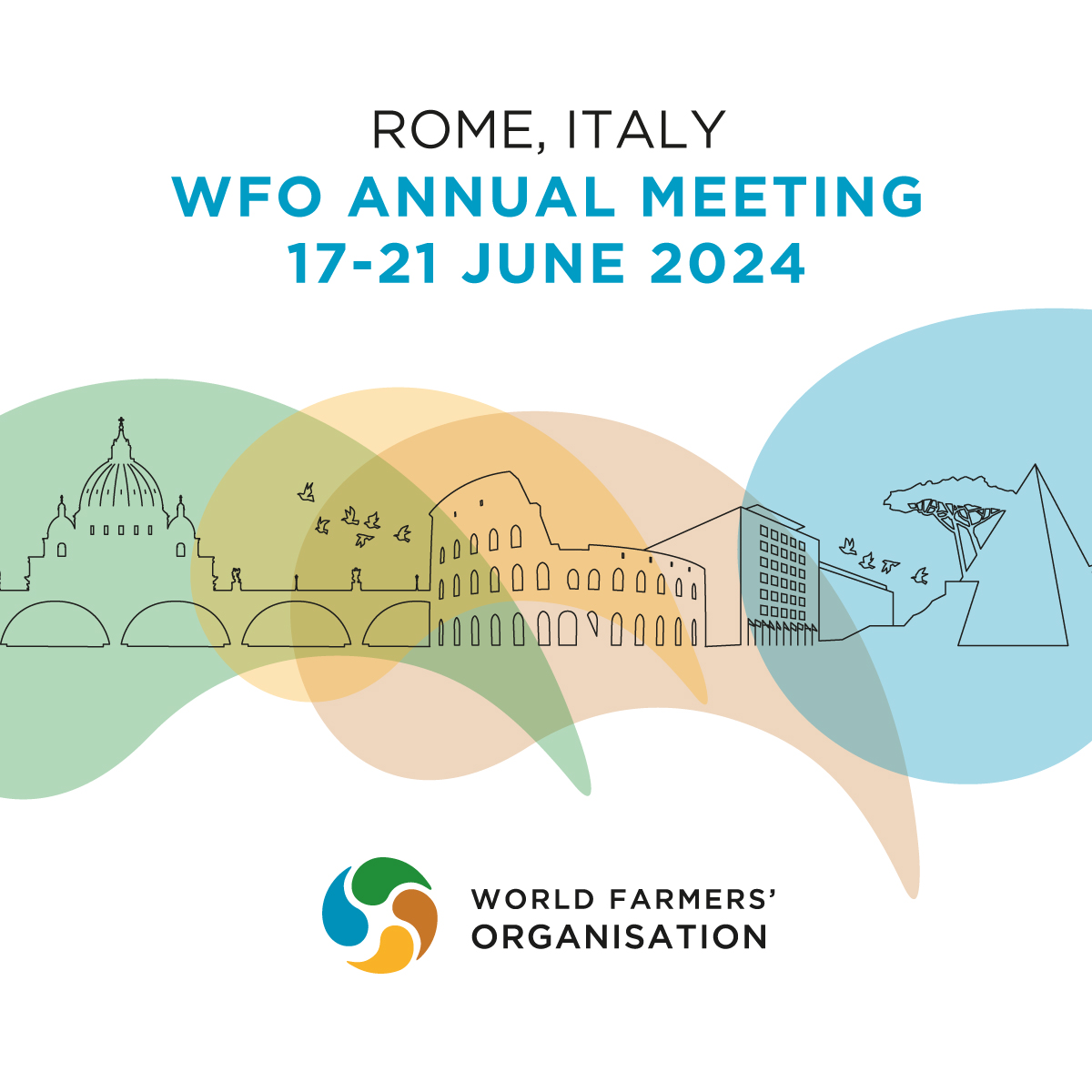 📅#WFO2024 Annual Meeting: 17-21 June, Rome 🇮🇹 Join the world #farmers 👩‍🌾👨‍🌾 at the @FAO HQ for networking opportunities, expert insights, local #farming experience, and forward-thinking conversations on the future of #agriculture. 🔜 Stay Tuned - Registration is opening soon!