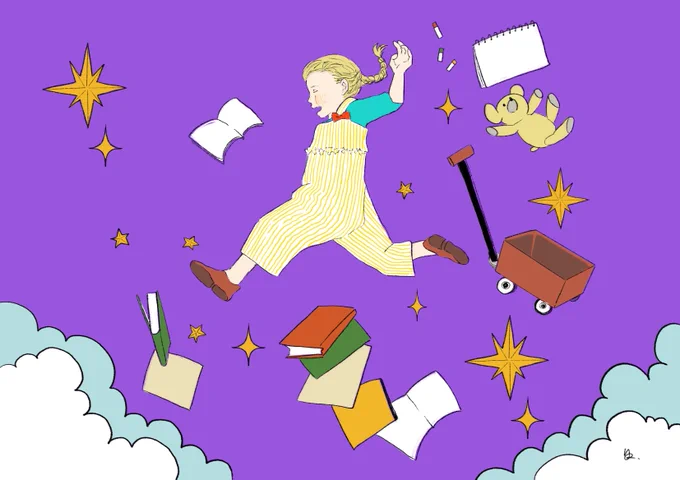 #国際子どもの本の日 #illustration  #イラスト Come on, let's go on an adventure! 