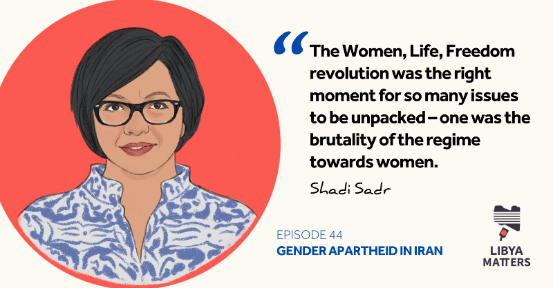 libyamatterspod's tweet photo. OUT NOW: Are there routes to justice for women living under gender apartheid in #Iran?

In this episode, @shadisadr leads the conversation with hosts @Elham_LFJL + @Marwa_Babd to explore the #WomenLifeFreedom movement to #EndGenderApartheid. 

Listen here:
