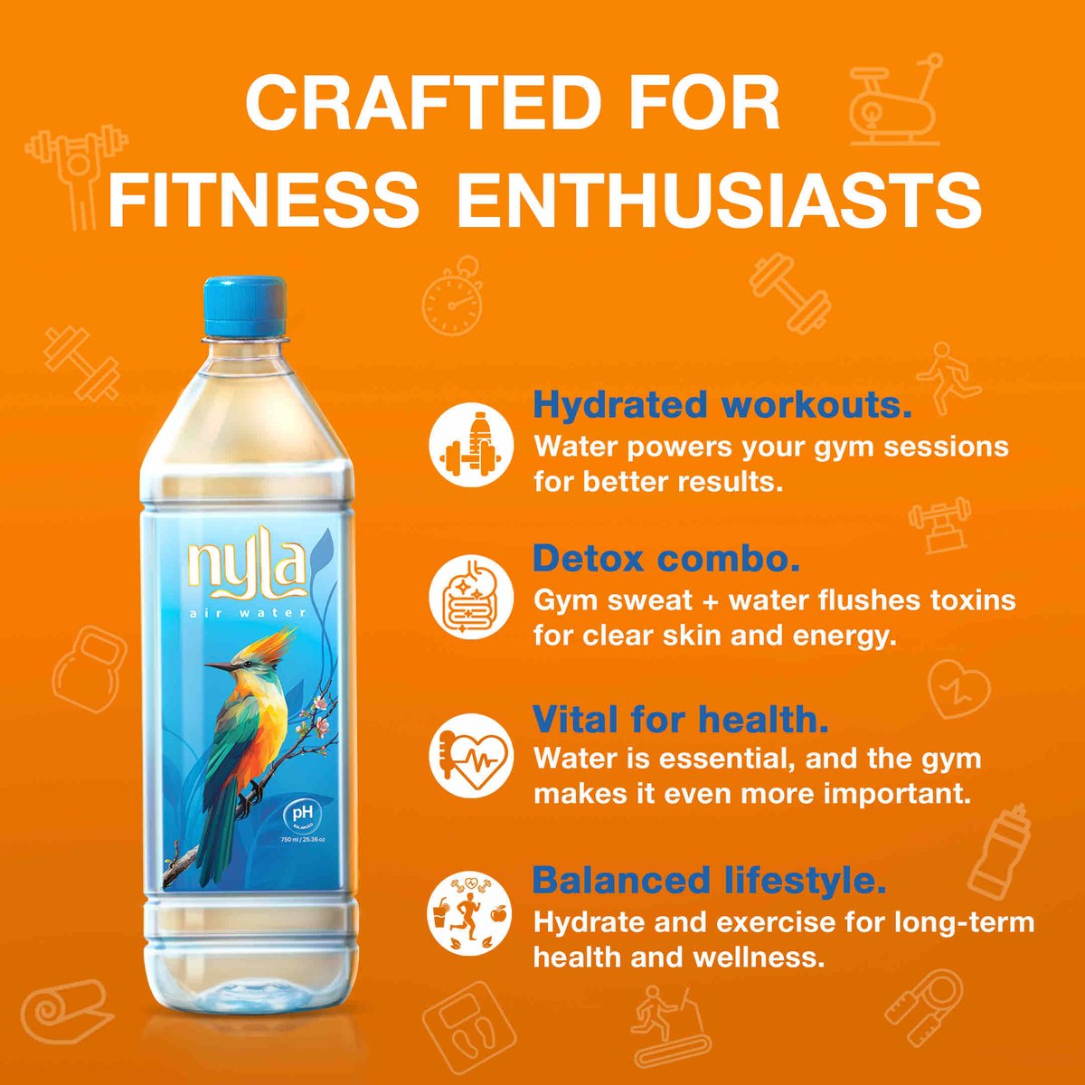 Upgrade your hydration game! Nyla’s premium water delivers clarity, energy & overall wellness ✨ #hydration #wellness #healthyliving #alkalinewater #mineralrichwater