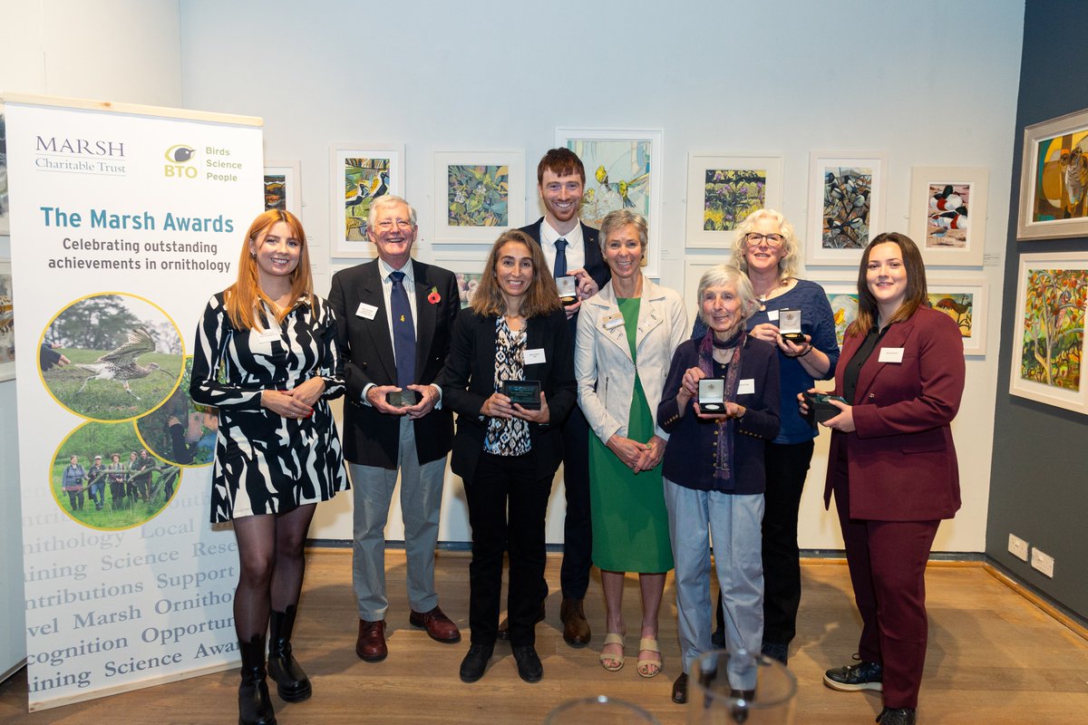 Nominations for the @MarshAwards are officially open! 🎉We need your help to find worthy winners! 😃 Do you know an outstanding young birder, a dedicated individual or local bird club? Discover the categories and how to nominate 👉bit.ly/BTO_awards 📷Winners of the 2023…