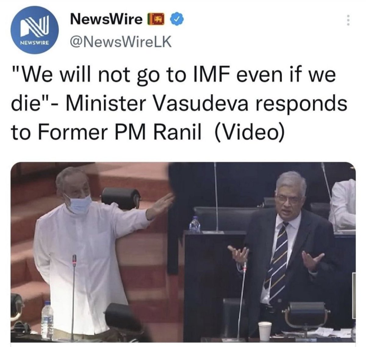 7 million Sri Lankans cannot have 3 meals a day now because of these leftist, socialist Soviet era politicians and their outdated thinking. This guy is still around but the thousands of young Sri Lankan children are having stunted growth. If we had just gone to the IMF early, the