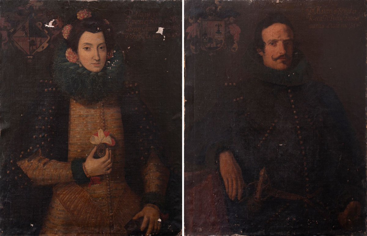 Muy buena pinta estos retratos de nobles valencianos atribuidos a Espinosa a subasta en @FernandoDuranFD 
🧐@GeoArt_grupo 
fernandoduran.com/es/223-atribui…