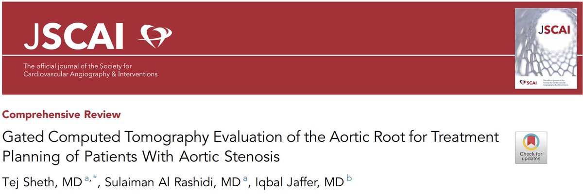 🆕🔎Tips &amp; Tricks: #CT planning for #AorticStenosis 

Read the review today:
➡️doi.org/10.1016/j.jsca… 

<a href="/tejsheth1/">Tej Sheth</a> @ihjaffer 

#JSCAI #CardiacCTA Special Issue📚