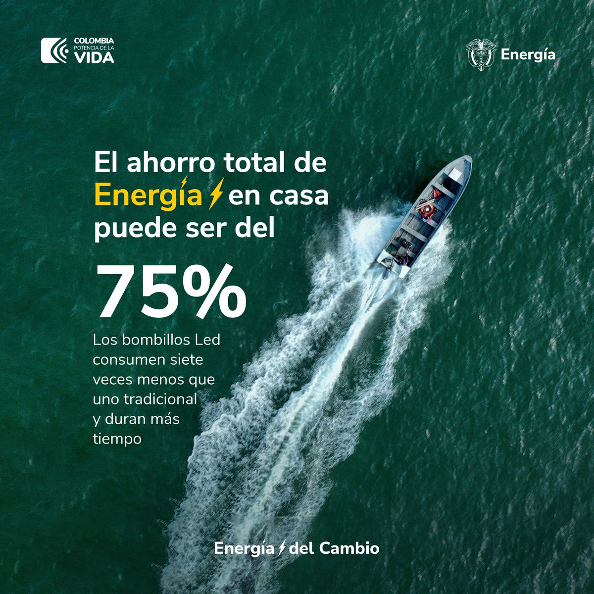 Mientras que una bombilla típica puede durar unas 1000 horas, las LED tiene en promedio 25.000 horas. #AhorremosAguaYEnergía , cuidemos los recursos.

#CuidaLaVida ⚡ #CuidaTuEnergía