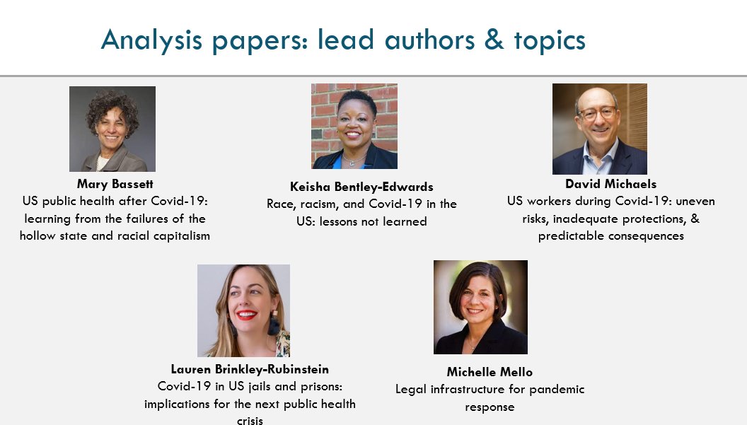 📢 Today, 12-1pm ET! I'm moderating a panel @DukeGHI on the @bmj_latest series on lessons from the US response to Covid There will be 7⃣ fantastic speakers: the lead authors of the 5 analysis papers + @adiezroux & @jocalynclark Zoom registration: duke.zoom.us/webinar/regist…