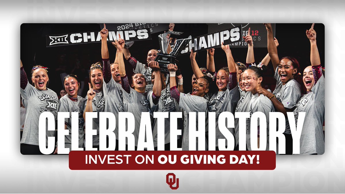 It's finally #OUGivingDay! Support our team and 𝙘𝙚𝙡𝙚𝙗𝙧𝙖𝙩𝙚 𝙝𝙞𝙨𝙩𝙤𝙧𝙮 by making a gift today! ➡️| bit.ly/WGYMGivingDay24