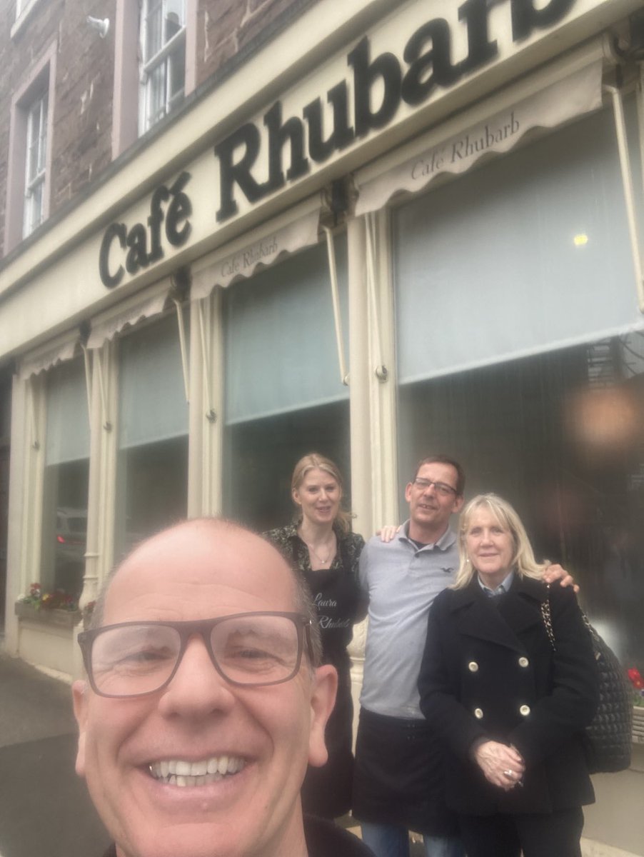 Out with @jacquijensen7 prepping for this Fridays constituency surgeries in Crieff Auchterarder and Dunning. Tel 01738 620540 for an appointment. Met up with the fabulous Martin and Laura from Rhubarb Cafe in Crieff who’ve just been voted best coffee and cake in Perthshire,