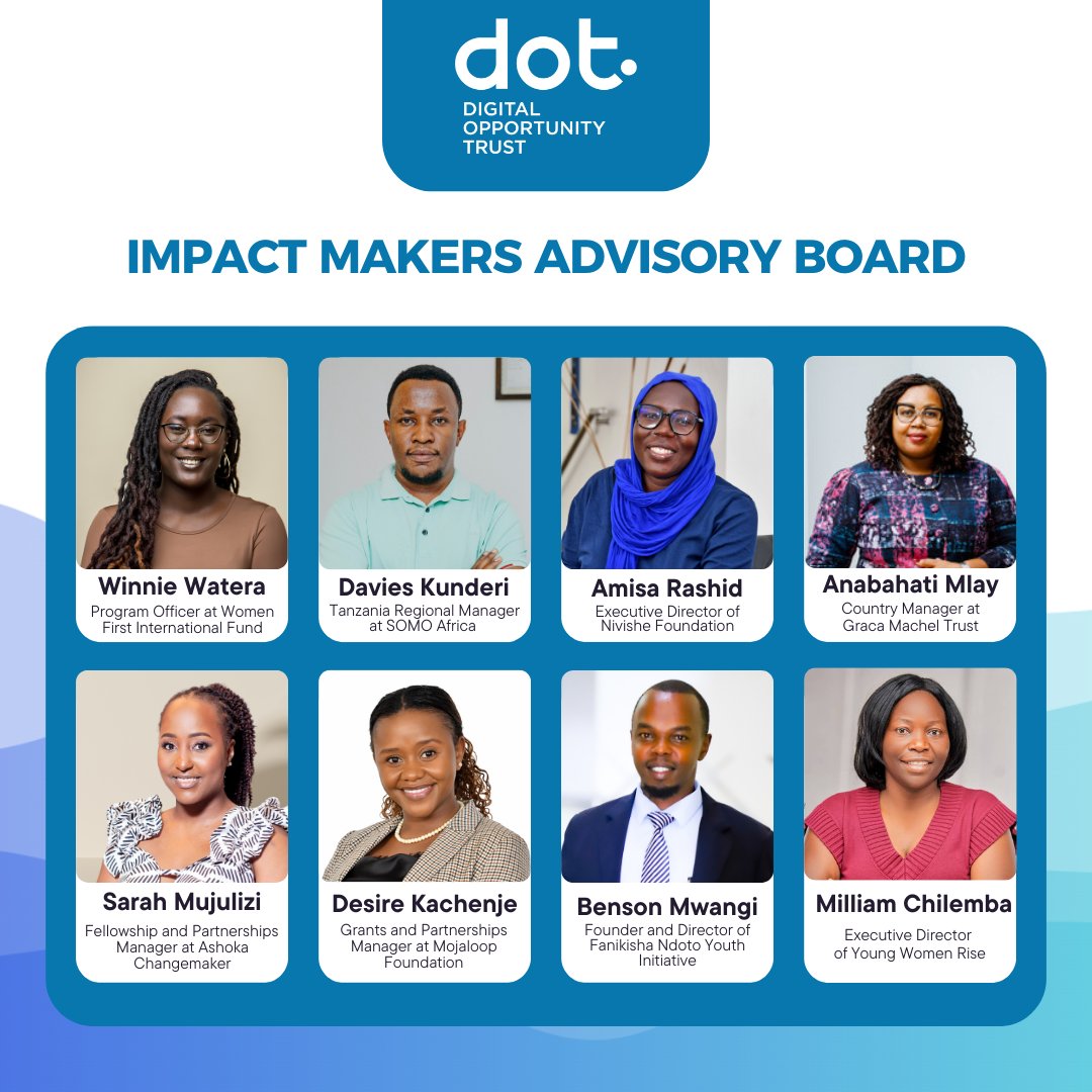 🌟 Introducing the faces behind Impact Makers Advisory Board (IMAB)! 🌟 👥 Meet our dynamic members committed to empowering youth-led enterprises across Africa and driving positive change in the MSME financing ecosystem. #IMAB #CSW68 #DOTYouth