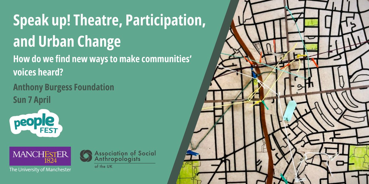 📢Discover how residents and housing campaigners in Manchester and London are getting their voices heard through theatre and participatory research. 🗓️7 April 10:30am-12:30 Register: eventbrite.co.uk/e/speak-up-the… #ASAPeopleFest @UoMAnthropology @connieruthsmith @urban_anthro