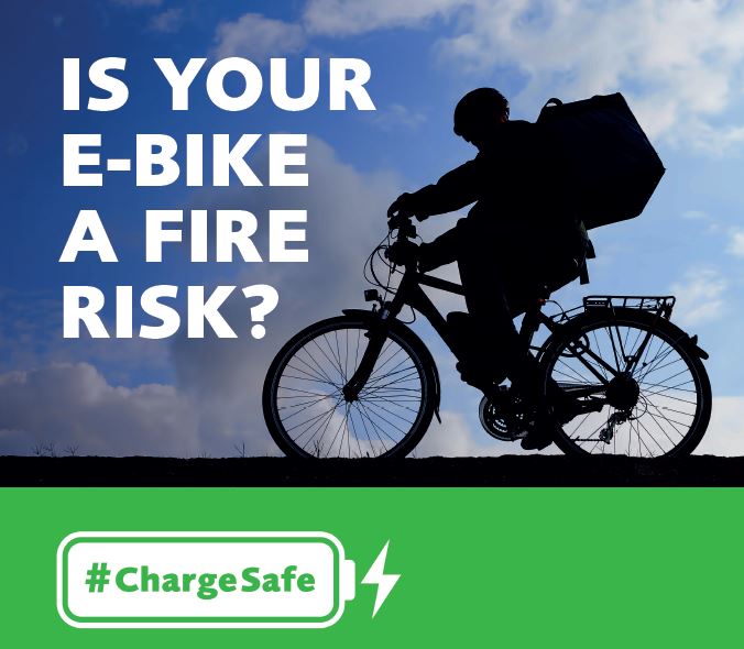 Remember to never block your escape route with anything, especially an e-bike or e-scooter. 

Store them somewhere away from an exit route. Our advice is to store these items in a safe external location if you can, such as a garage or a shed #ChargeSafe