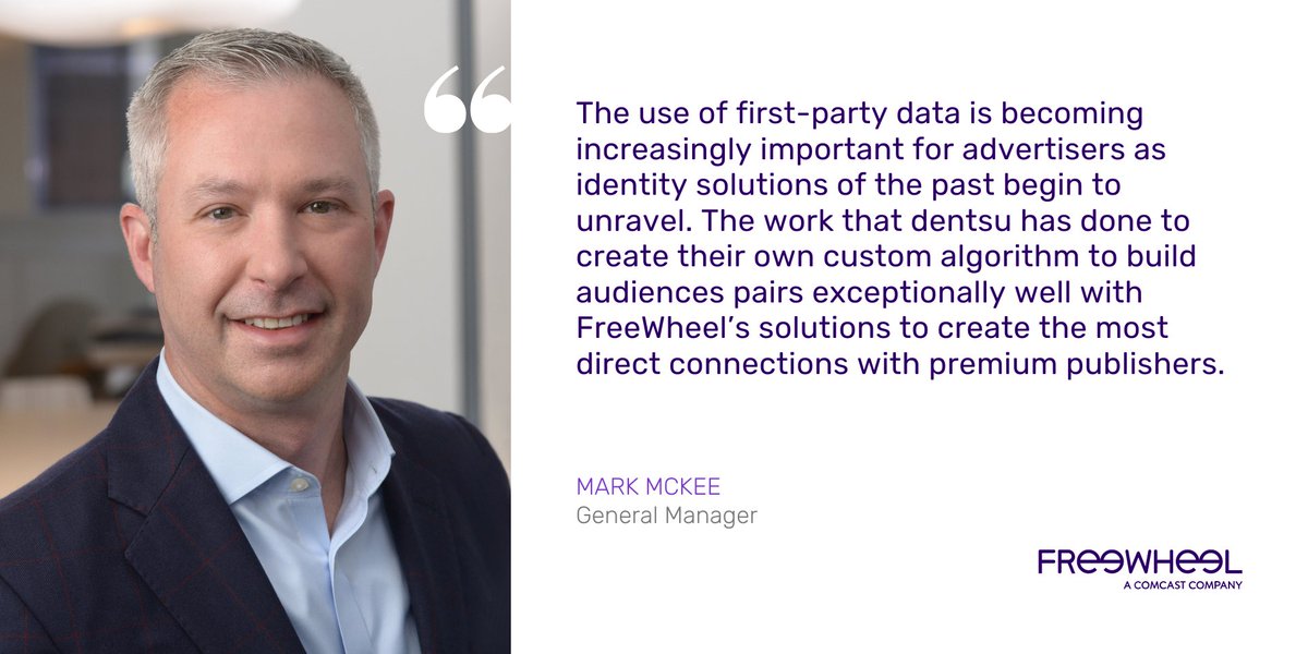 FreeWheel General Manger Mark McKee discusses our partnership with @dentsuUSA on the launch of their new Merkury for Media data and identity platform. Read more at @MediaPost: bit.ly/49fyg17