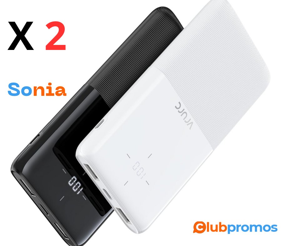 Clubpromos's tweet image. Vu à 16,99€ 🔥 Lot de 2 Batteries Externes VRURC 10000mAh, USB-C et 2 ports USB. Choix de couleur : blanc noir ou noir noir. HOP 👉 bit.ly/43Pvo9Z

 #Tech #ChargeOnTheGo #BatterieExterne

#BONPLAN  #Amazon