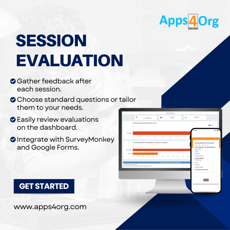 Session Evaluation 

#Apps4Org #EventsLite #Bannerads #AttendeeRegistration #Eventsponsors