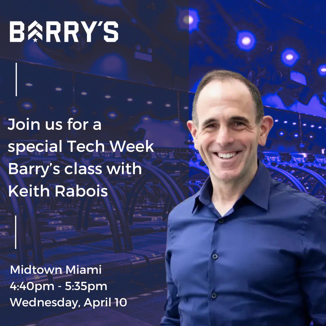 Headlining Miami Tech Week w a special Barry’s class. (They even converted the Red Room into KV purple for this).