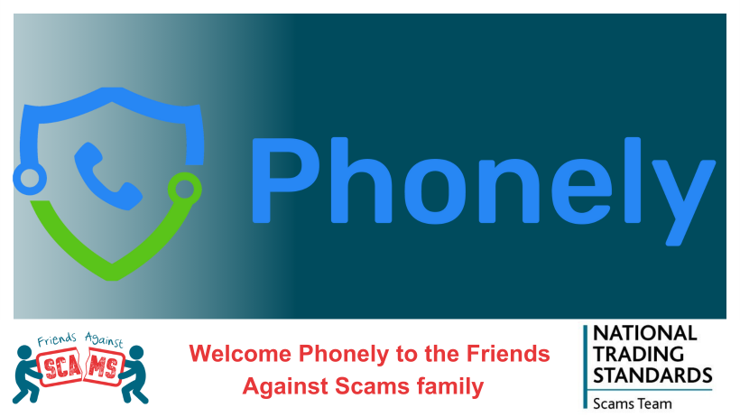 🎊We are proud to announce that @PhonelyUK have joined the Friends Against Scams Team. 📞Phonelys award winning products protect you and your loved ones against fraud and scams with a simple-to-switch, secure home phone service. phonely.co.uk #ScamAware